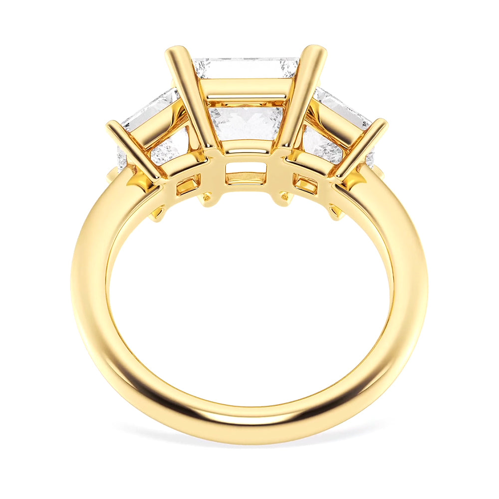 NEW Princess Cut Three Stone Moissanite Engagement Ring