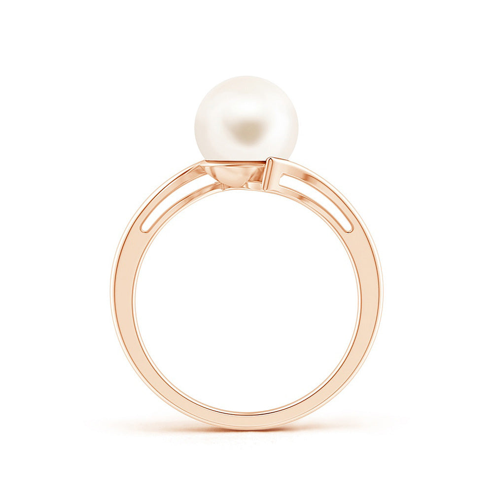 8mm Solitaire Freshwater Cultured Pearl Solitaire Wrap Ring